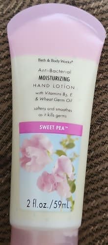 Bath & Body Works Anti Lotion Sweet Pea *Rare*2oz ,Travel Size - Thumbnail 2