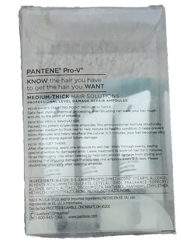Pantene Curly Hair Damage Repair Professional Level 5 Uses Pro-V Treatments NEW - Thumbnail 2