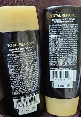 L'Oreal Total Repair Restoring Shampoo & Conditioner 3oz.ea Travel Size. - Thumbnail 2