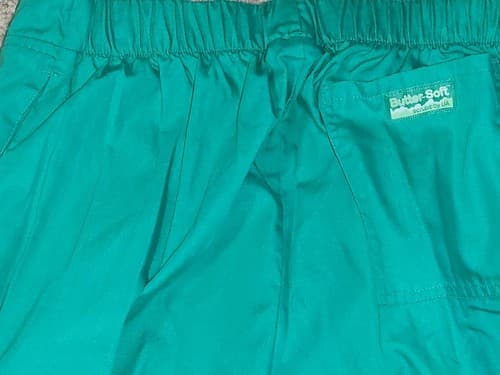 Butter Soft | Womens Turquoise Scrub Pants Size Medium. - Thumbnail 7