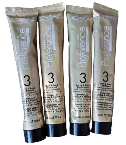 L'Oreal Superior Preference 3 Color and Shine Hair Conditioner Lot of 4 - Image 1