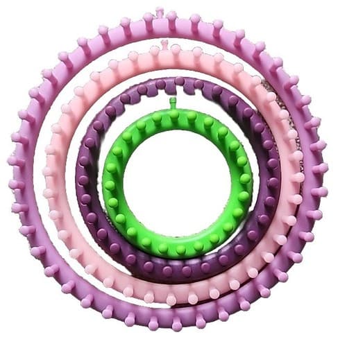Knifty Knitty Round Looms 4 pieces,As Is,"Pre-Owned. - Image 1