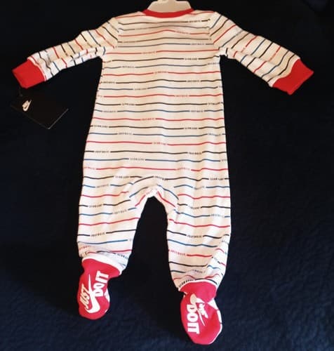Nike Baby Boy Coverall ~ White, Red & Blue ~ 3 Months New. - Thumbnail 2