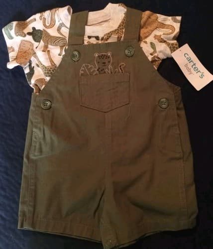 Carter's Animal Overalls 18M 2 Pieces - Image 1
