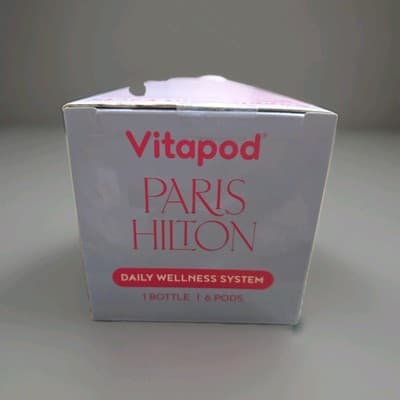 Paris Hilton Pink 22oz Vitapod Water Bottle + 7 Pods Radiant Rose Flavor . - Thumbnail 7