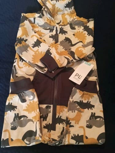 Timberland Baby Boy One Piece Fleece Logo Size 3-6M - Thumbnail 2