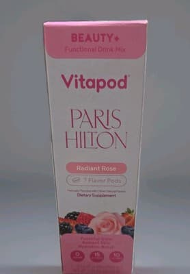 Paris Hilton Pink 22oz Vitapod Water Bottle + 7 Pods Radiant Rose Flavor . - Thumbnail 8