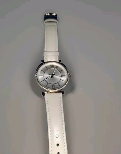 Fossil Womens Carlie Three-Hand Winter White Leather Watch EWS4465 - Thumbnail 3