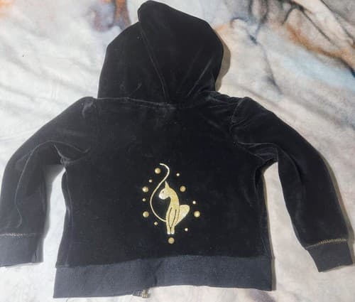 BABY PHAT Girlz Authentic Vintage Black Pullover Cold Shoulder Hoodie 2t "HTF". - Thumbnail 5