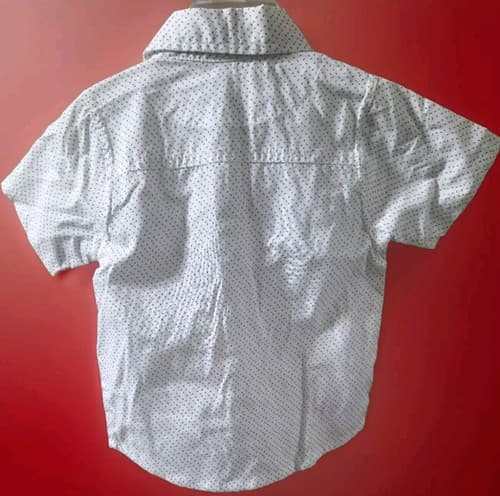 U.S. Polo Assn Boys Sz 2T Toddler White Shirt Red Pony Button Down Short Sleeve - Thumbnail 2