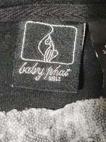 BABY PHAT Girlz Authentic Vintage Black Pullover Cold Shoulder Hoodie 2t "HTF". - Thumbnail 8