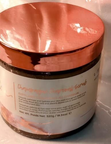 Manna Kadar Relax Champagne Charcoal Scrub Mineral Exfoliant - 18.34 oz"Sealed". - Thumbnail 2