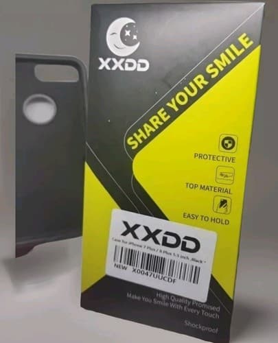 XXDD iPhone 7 Plus / 8 Plus 5.5in Hard Case Black Shockproof +Screen Protectors - Thumbnail 3