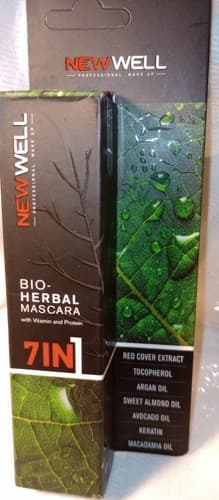 New Well Bio Herbal 7IN1 Mascara W/Vitamin & Protein Argan Oil Keratin+More. - Image 1