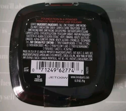 LOREAL INFALLIBLE 24H FRESH WEAR POWDER FOUNDATION~10 Porcelain - Thumbnail 2