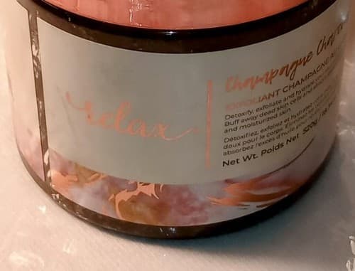 Manna Kadar Relax Champagne Charcoal Scrub Mineral Exfoliant - 18.34 oz"Sealed". - Thumbnail 4