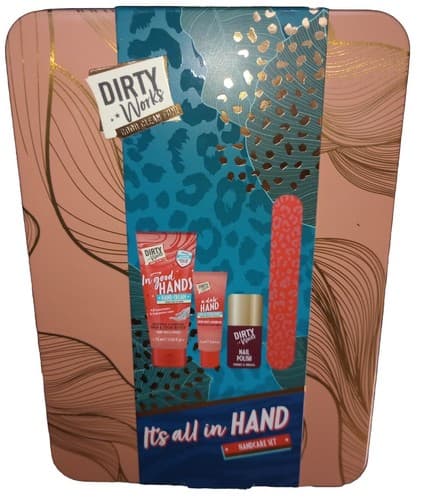 Dirty Works It's All In Hand 4Pc Hand Cream Nail Cuticle Balm Nail Polish. - Image 1