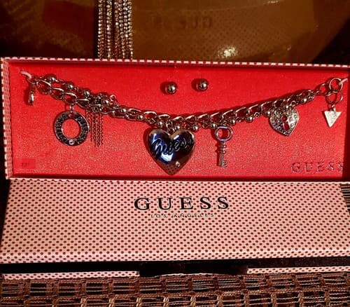 Guess Lock and Key Charm Bracelet - Image 1