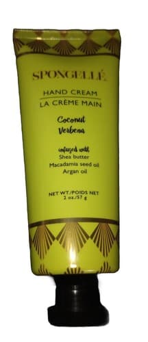 Spongelle Vegan Hand Cream Coconut Verbena Shea Butter Argan Oil 2 oz - Image 1