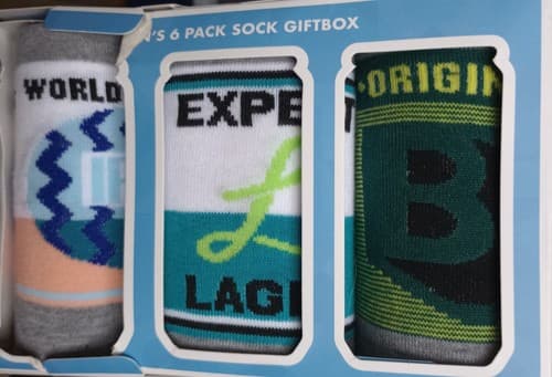 Craft Beer Socks Set Of 6 Men's GiftBox (US 8-12)UK7-11(EURO 41-46).FAST SHIP. - Thumbnail 5