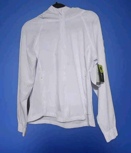 Eddie Bauer Athens Get Fit Jacket Full Zip Hooded White Womens Medium. - Image 1