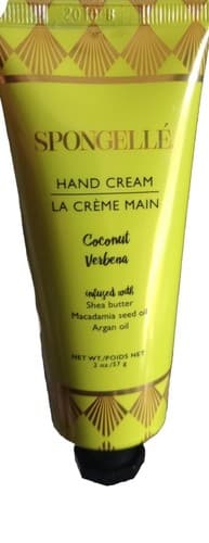 Spongelle Vegan Hand Cream Coconut Verbena Shea Butter Argan Oil 2 oz - Thumbnail 4