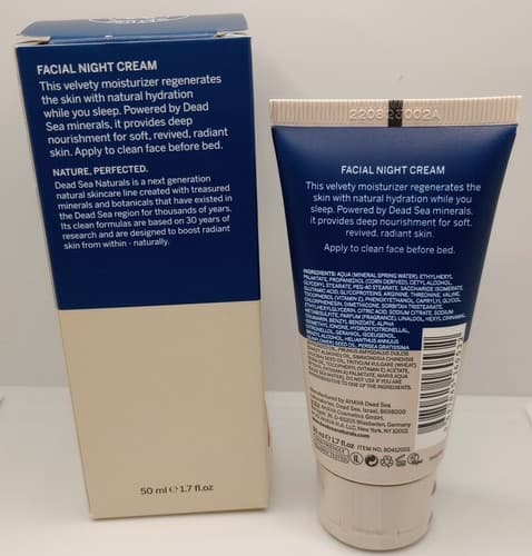Dead Sea Naturals AHAVA FACIAL Night Cream Mineral Infused Replenisher NIB 1.7oz - Thumbnail 4