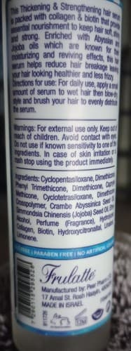 Thickening & Strengthening Intensive Hair Serum W/ Biotin & Collagen 60ml/2oz. - Thumbnail 3