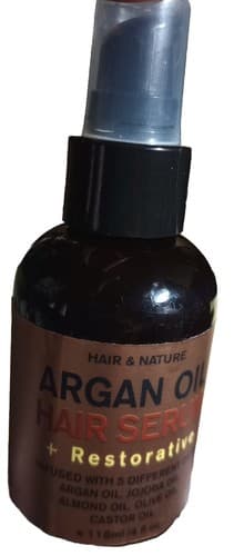Hair & Nature Argan Hair Serum+Restorative Infused W/ 5 Different Oils 4fl.oz. - Image 1