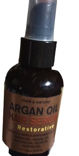 Hair & Nature Argan Hair Serum+Restorative Infused W/ 5 Different Oils 4fl.oz. - Thumbnail 5