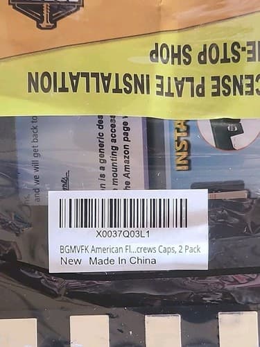 AMERICAN FLAG METAL CAR LICENSE PLATE FRAME. U.S.A. Hardware/Shockproof Pad 2pk. - Thumbnail 4