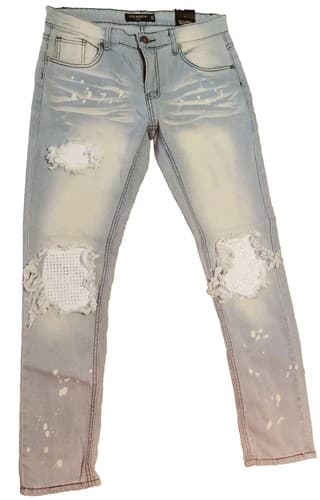 Road Narrows NYC Mens Y2K Jeans Acid Wash Size 32 Distressed - Image 1