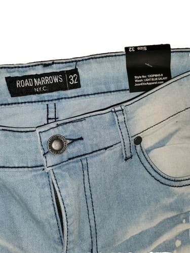 Road Narrows NYC Mens Y2K Jeans Acid Wash Size 32 Distressed - Thumbnail 5
