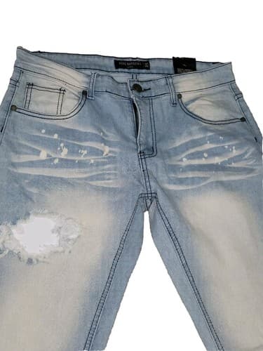 Road Narrows NYC Mens Y2K Jeans Acid Wash Size 32 Distressed - Thumbnail 4
