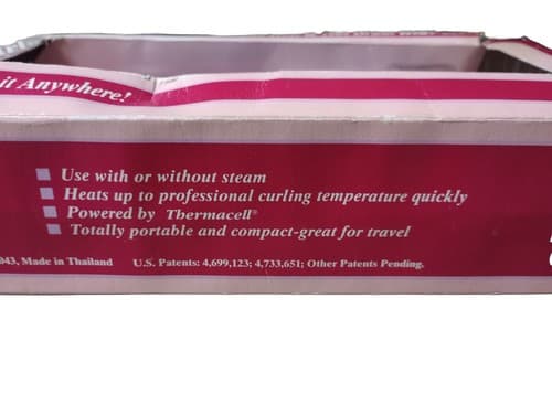 New Vtg 1993 Conair Cordless Curls Combo 3/4" Curling Iron Hot Brush w/ STEAM - Thumbnail 2