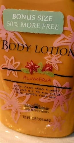 Bath & Body Works Vintage(12 oz) Rare Body Lotion Plumeria Old Stock-"Huge Size" - Thumbnail 2