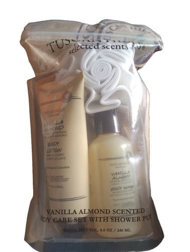 Tuscan Hill Scents Vanilla Almond Scented Body Care 3 Piece Set. - Image 1