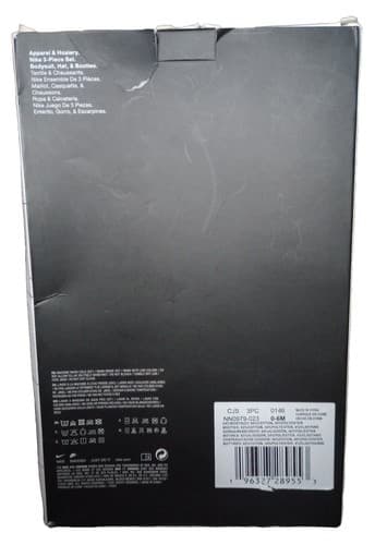 Nike Air Baby Boys Gift Set Bodysuit Bib Booties Gift Set 0-6 Months NWT - Thumbnail 2