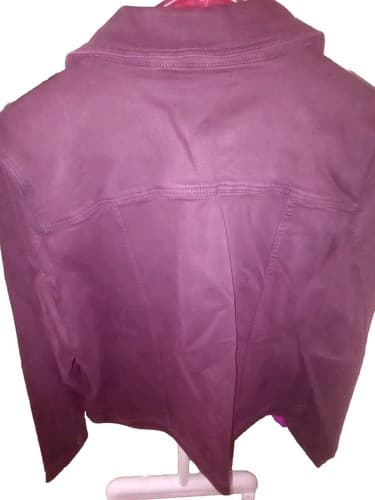 Liverpool Los Angeles Womens Purple Full Zip Denim Jacket Size Lg.New With Tags" - Thumbnail 4