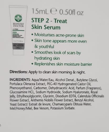 ApiClear Manuka Doctor Purified Bee Venom Skin Serum 15ml/.50oz. - Thumbnail 3