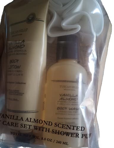 Tuscan Hill Scents Vanilla Almond Scented Body Care 3 Piece Set. - Thumbnail 4