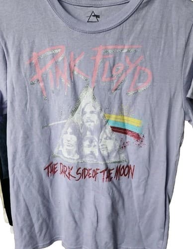 Pink Floyd Graphic T-Shirt Band Tee Womens Lg.Oversized Short Sleeve Purple. - Image 1