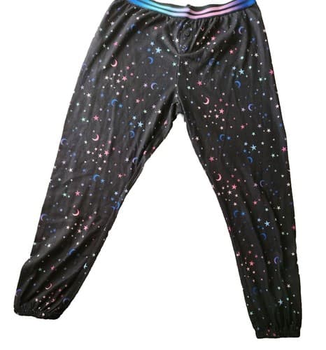 Sugar & Jade Black Stars Stretch Leggings Size XL 14-16. - Image 1