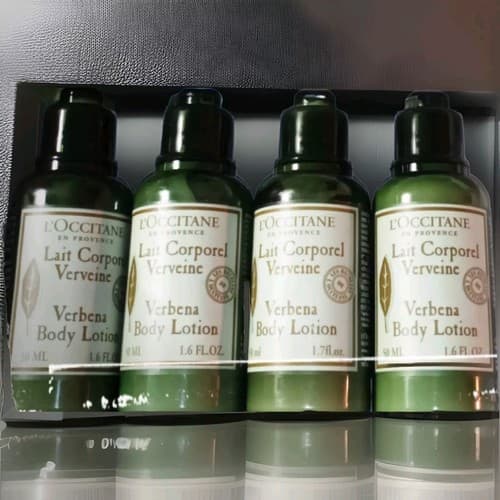L'OCCITANE LAIT CORPOREL Verveine Verbena Body Lotion 1.6oz/50ML X4 Travel Sz, - Image 1