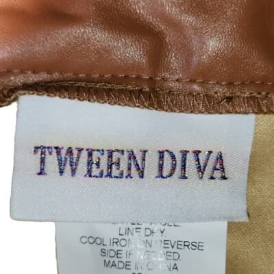 Tween Diva Girls Brown Pleated Skirt, Size 14. - Thumbnail 2