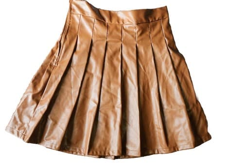 Tween Diva Girls Brown Pleated Skirt, Size 14. - Image 1