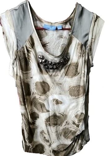 Simply Vera Vera Wang Women's Blouse Size M Color Green - Image 1