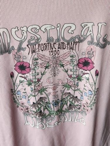 No Comment Women Pink/ Brown Short Sleeve T-Shirt X-Large. - Thumbnail 3