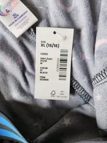 Sugar & Jade Black Stars Stretch Leggings Size XL 14-16. - Thumbnail 7