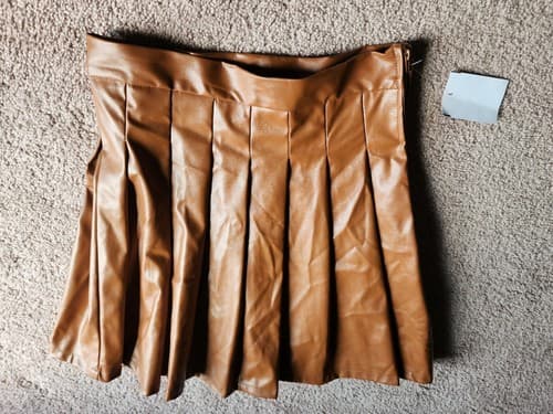 Tween Diva Girls Brown Pleated Skirt, Size 14. - Thumbnail 3